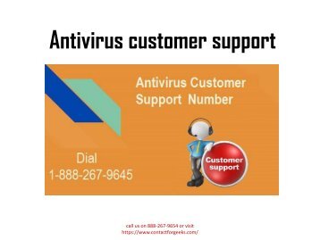 Antivirus customer support