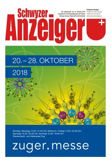 Schwyzer Anzeiger – Woche 42 – 19. Oktober 2018
