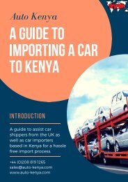 Rules and Regulation for Shipping a Car to Mombasa - Auto Kenya