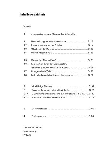 Reflexion, tatsächlicher Verlauf - Gustav-Werner-Schule