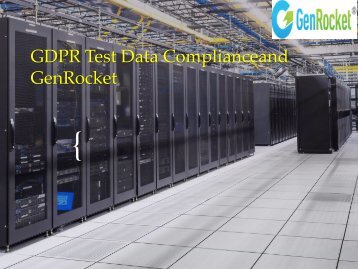 GDPR Test Data Management GenRocket