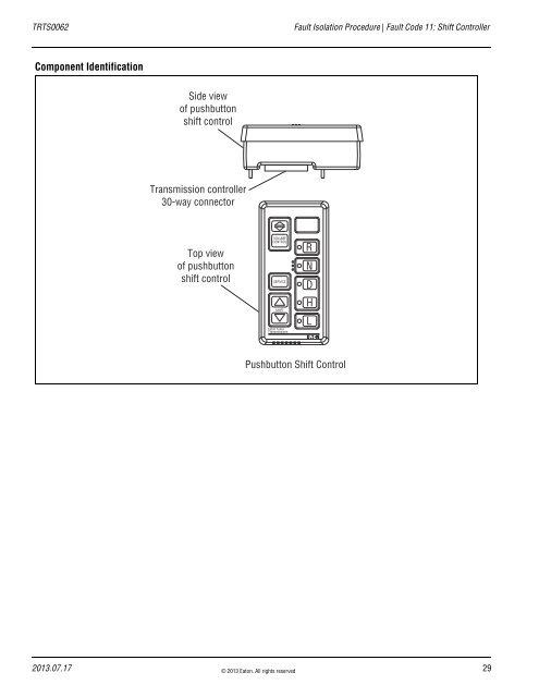 Fault Code 11: Shift Cont