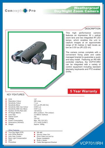 VCP701/IRH - MAS (Moreton Alarm Supplies)