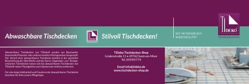 Abwaschbare Tischdecken: Waschen & Pflegen