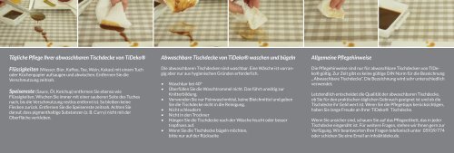 Abwaschbare Tischdecken: Waschen & Pflegen