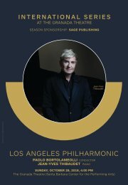 October 28, 2018—LA Phil—CAMA's Centennial Season—Opening Night—International Series at The Granada Theatre, Santa Barbara