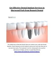 Get Effective Dental Implant Services in Sherwood Park from Bennett Dental