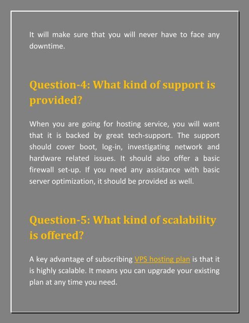 6 Questions to Ask When Choosing Best VPS Hosting Provider