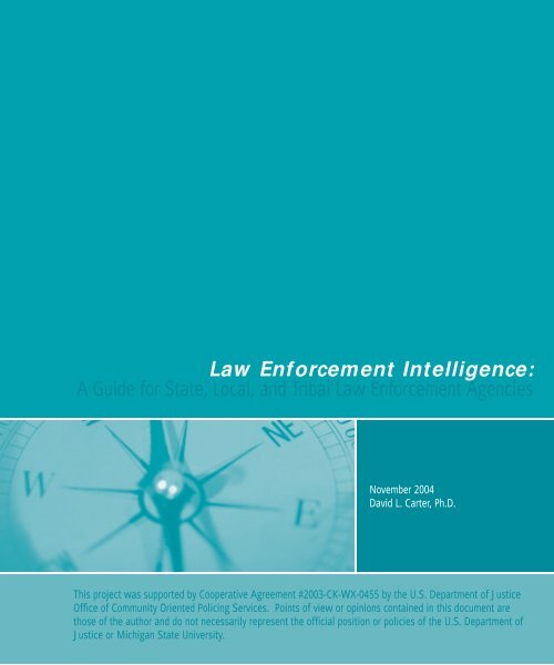 Law Enforcement Intelligence - Cops - Department of Justice