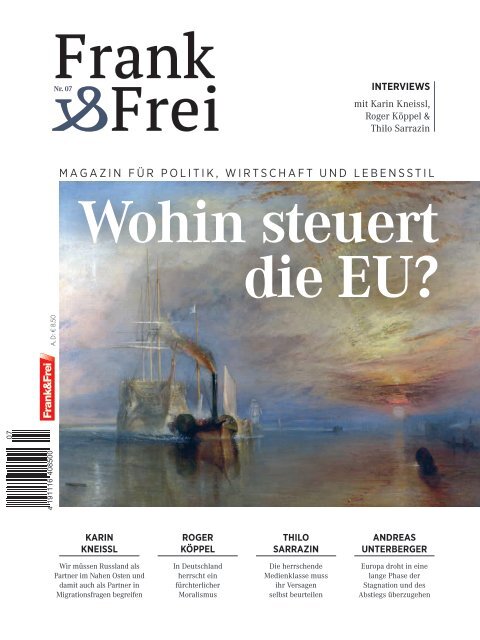 Leseprobe Magazin Frank&Frei 07/2018