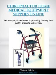 Chiropractor Home Medical Equipment Supplies OnlineChiropractor Home Medical Equipment Supplies Online | 8775639660 | chirosupply.com