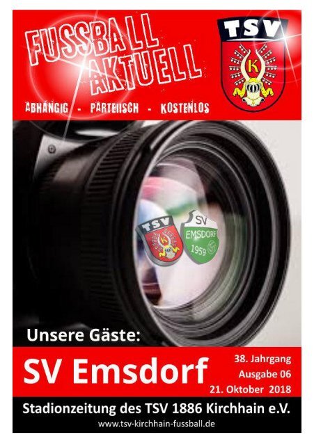 21.10.2018 Stadionzeitung SV Emsdorf