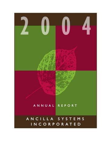 Subsidiary Boards of Directors - Ancilla Systems