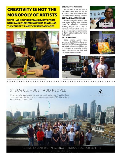 STEAM Co. 'Collaborate for Creativity' newspaper