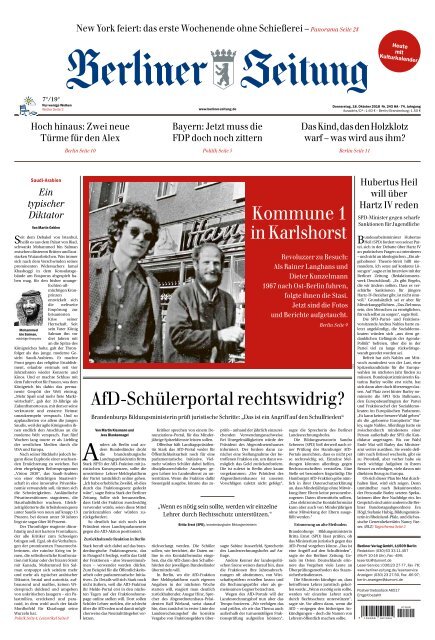 Berliner Zeitung 18.10.2018