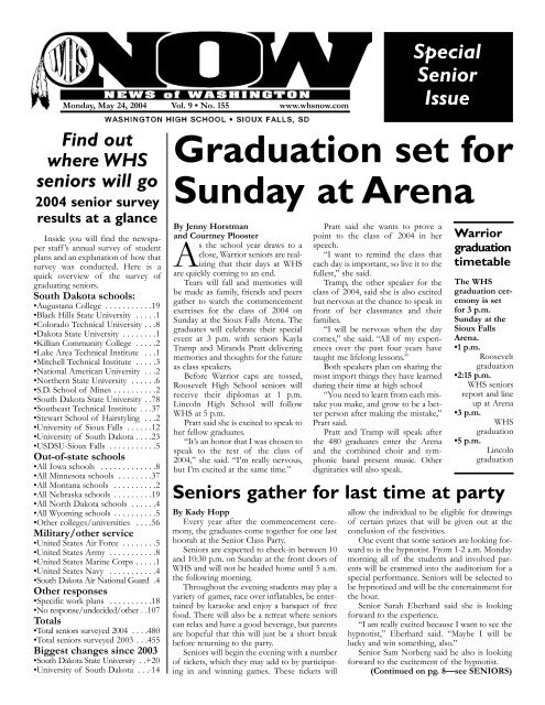 Senior Issue 2004.qxd - My High School Journalism