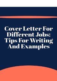 Cover Letter for Different Jobs_ Tips for Writing and Examples