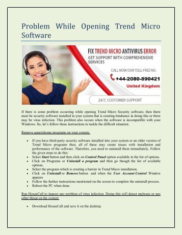 Problem While Opening Trend Micro Software!