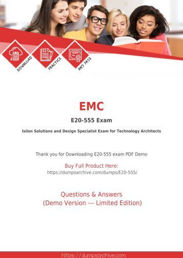 [Latest] EMC E20-555 Dumps PDF By DumpsArchive Latest E20-555 Questions