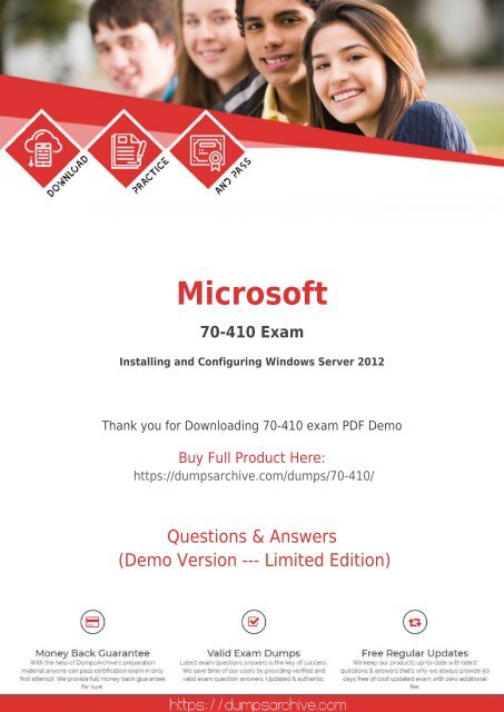 70-410 Dumps - Learn Through Valid Microsoft 70-410 Dumps With Real 70-410 Questions