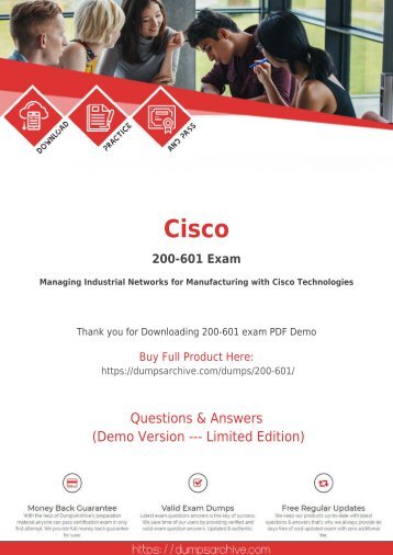 200-601 Dumps - Learn Through Valid Cisco 200-601 Dumps With Real 200-601 Questions
