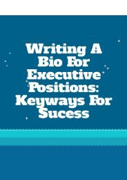 Writing a Bio for Executive Positions: Keyways for Sucess