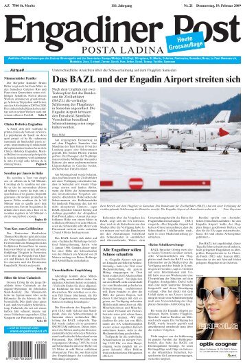 Das BAZL und der Engadin Airport streiten sich - Engadiner Post