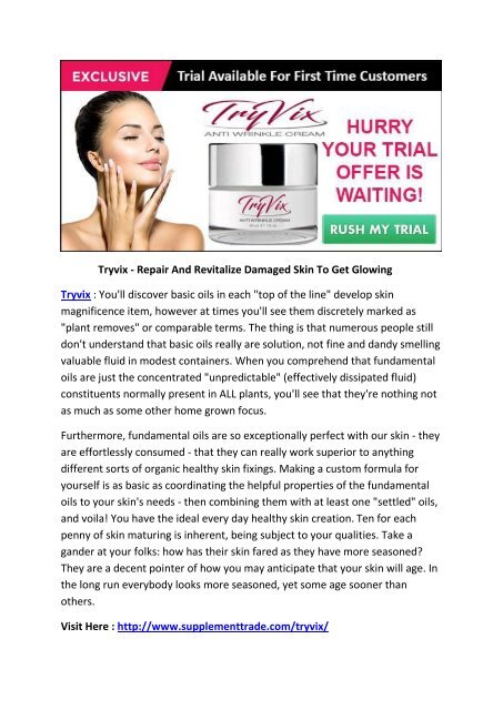 Wrinkle tryvix cream anti