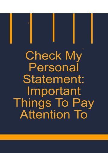 check my personal statement_ important things to pay attention to