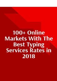 100+ Online Markets With The Best Typing Services Rates in 2018