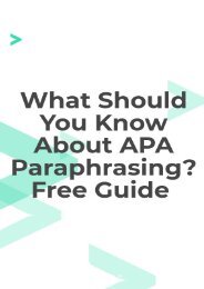 What Should You Know about APA Paraphrasing