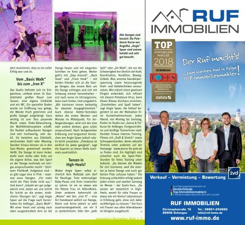 Altlandkreis Ausgabe November/Dezember 2018 - Das Magazin für den westlichen Pfaffenwinkel