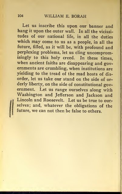 AMERICAN PROBLEMS by WILLIAM E.BORAH 1924