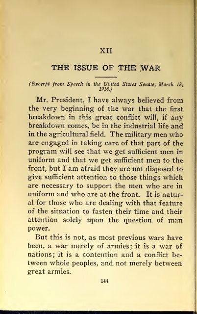 AMERICAN PROBLEMS by WILLIAM E.BORAH 1924