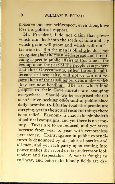 AMERICAN PROBLEMS by WILLIAM E.BORAH 1924