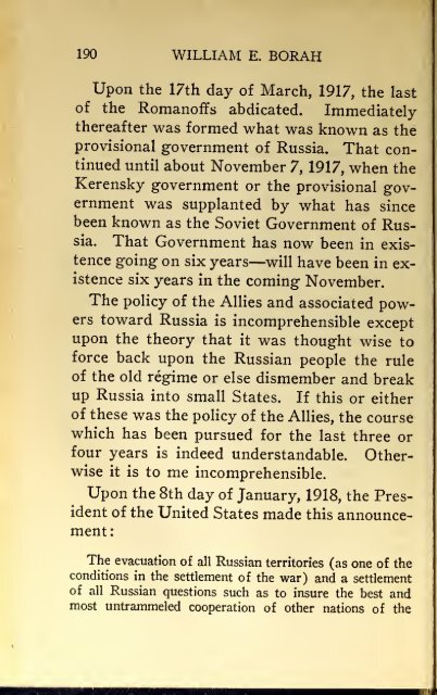 AMERICAN PROBLEMS by WILLIAM E.BORAH 1924