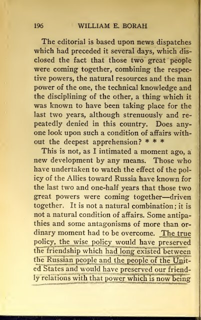 AMERICAN PROBLEMS by WILLIAM E.BORAH 1924