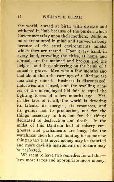 AMERICAN PROBLEMS by WILLIAM E.BORAH 1924