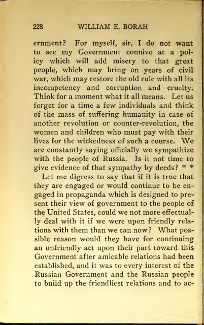 AMERICAN PROBLEMS by WILLIAM E.BORAH 1924