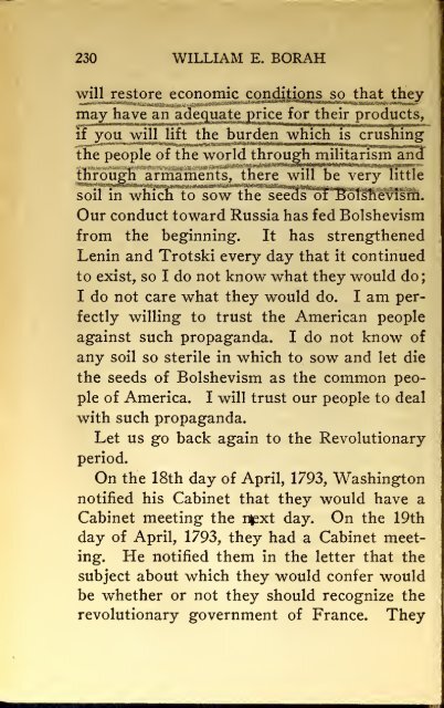 AMERICAN PROBLEMS by WILLIAM E.BORAH 1924