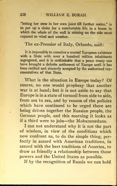 AMERICAN PROBLEMS by WILLIAM E.BORAH 1924