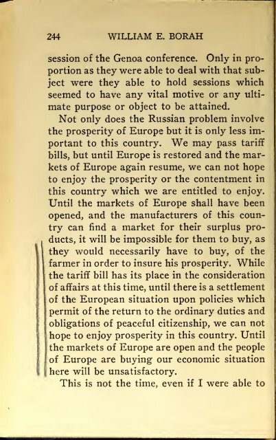 AMERICAN PROBLEMS by WILLIAM E.BORAH 1924