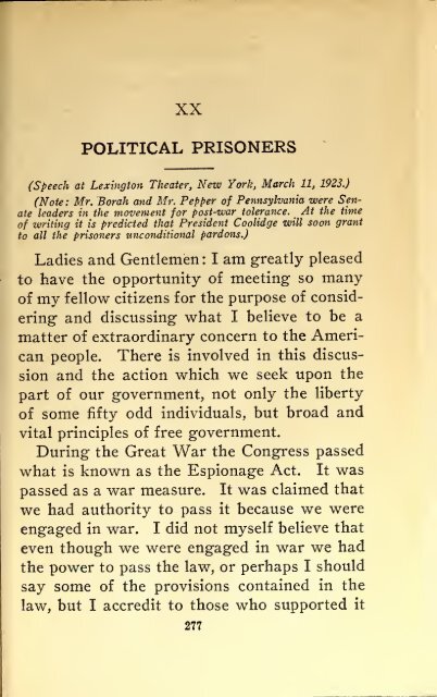 AMERICAN PROBLEMS by WILLIAM E.BORAH 1924