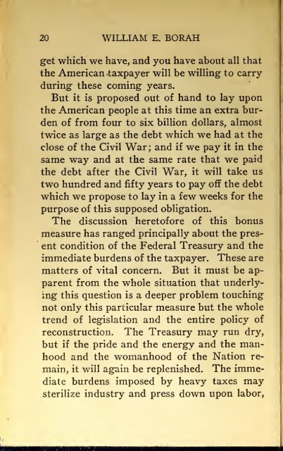 AMERICAN PROBLEMS by WILLIAM E.BORAH 1924