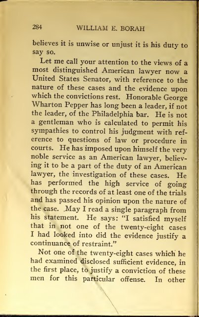 AMERICAN PROBLEMS by WILLIAM E.BORAH 1924