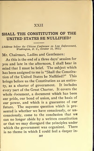 AMERICAN PROBLEMS by WILLIAM E.BORAH 1924