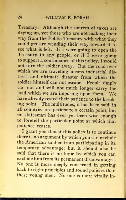 AMERICAN PROBLEMS by WILLIAM E.BORAH 1924