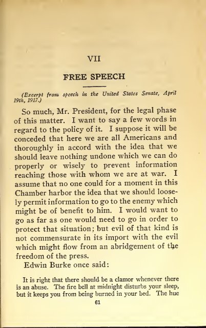 AMERICAN PROBLEMS by WILLIAM E.BORAH 1924