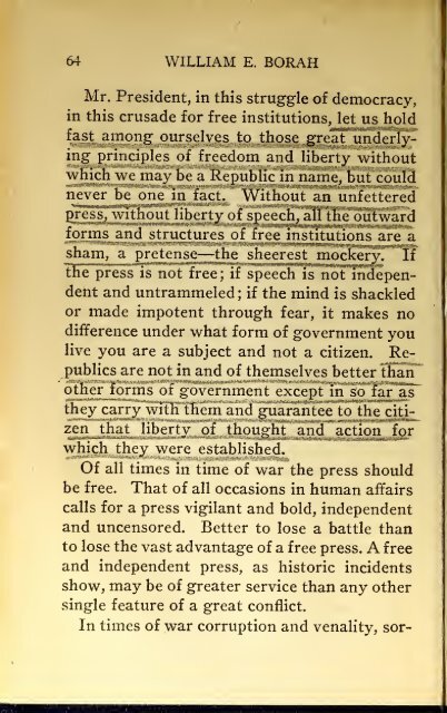 AMERICAN PROBLEMS by WILLIAM E.BORAH 1924