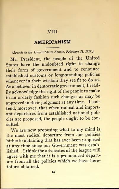 AMERICAN PROBLEMS by WILLIAM E.BORAH 1924